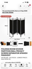 FOLDING ROOM DIVIDER PARTITION