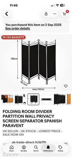 Folding room divider - folding,