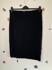 Whistles Black Skirt Size UK 16 Fitted Stretch Jersey