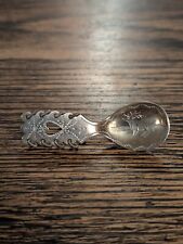 Vintage Mid Century Swedish Sami Lapland Silver Spoon Brooch Scandi Folk Art