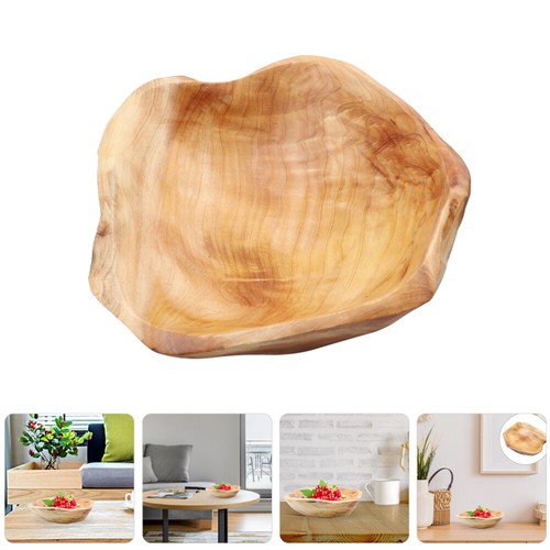 Rustic wood fruit bowl - wood,