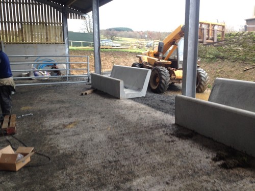 Concrete feed trough - &, water