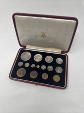 1937 ProofSpecimen Coin Set - 15 Coins Including Maundy Money - In Original Case