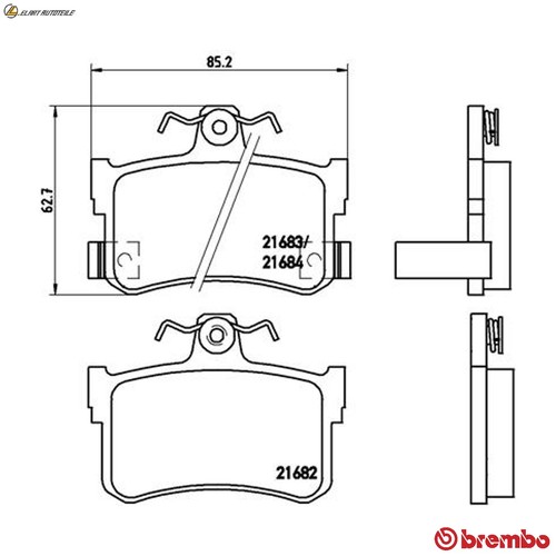 Brake pad set - pad, disc