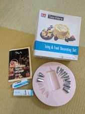VINTAGE 1960s TALA ICING SET AND VINTAGE TALA ICING TURN-TABLE - incomplete