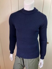 Wool Breton Sailing Seaman Fisherman Jumper Crew Neck - Royal Mer France