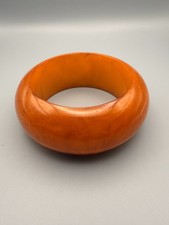 Orange Marbled Bakelite Bangle