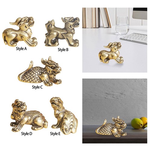 Antique brass kylin - brass,