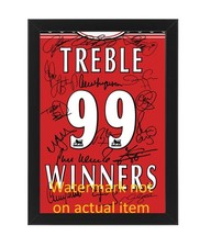 Framed 1999 treble man united - framed,