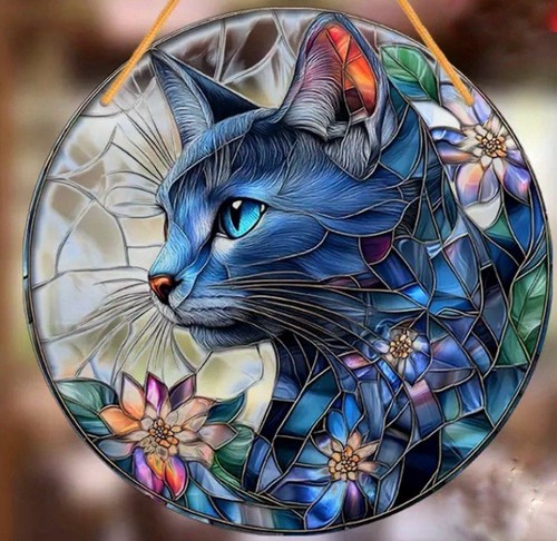 Cat lover russian blue large - cat,