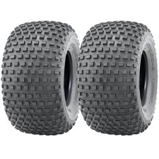 22x11.00-8 Knobby ATV Tyres Quad 4ply Wanda P323 E-Marked Road Legal (Set of 2)