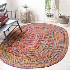 Oval Rug Jute & Cotton Chindi