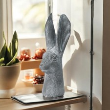 Stone Effect Hare Sculpture