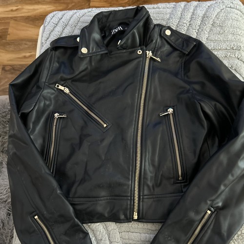 Mock leather jacket zara - mock,