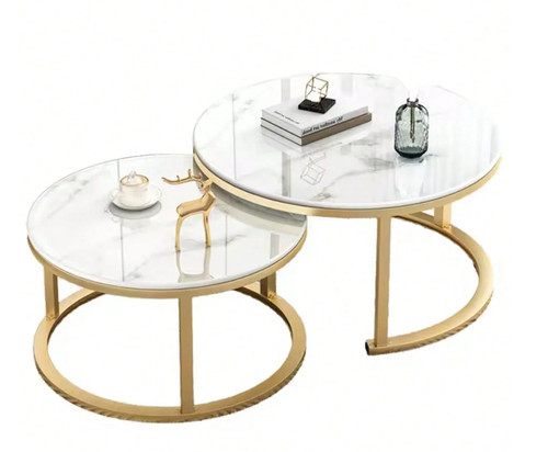 2pcs coffee table set round - table,
