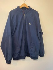 Vintage Lacoste Harrington Jacket Navy Blue XL Tall – Retro 90s Bomber Style