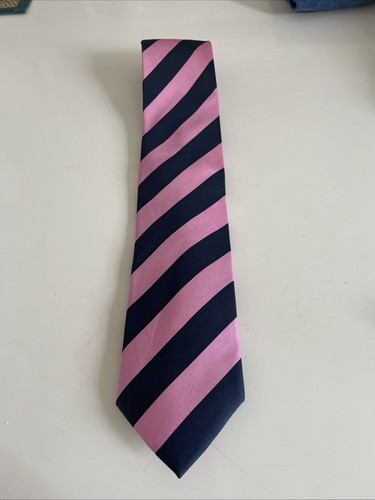 Tie rack pink blue 100 - blue, silk
