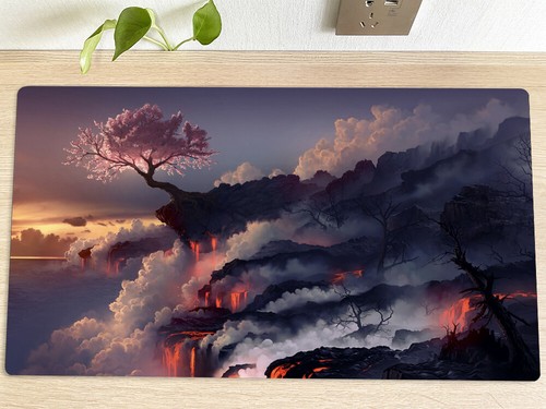 Mtg table playmat pink tree - playmat,