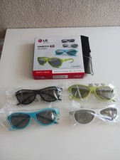4 x LG Lightweight Cinema 3D Glasses AG-F315 - Party pack in different colours