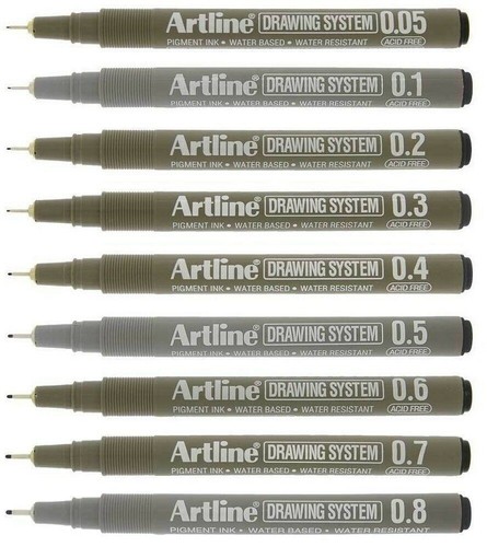 Artline drawing pens black ink - pens,