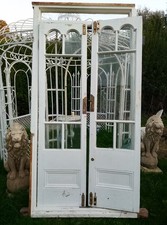 Late Victorian French Doors in Frame Double Doors Pair of Doors In Frame Antique