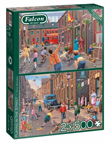 Jumbo puzzle 2x500pc falcon - puzzle,