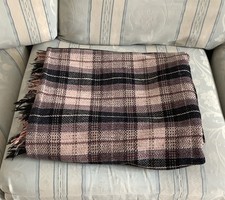 100% Pure New Wool Heather Valley Tartan Blanket/Throw/Scottish/144cm X 174cm