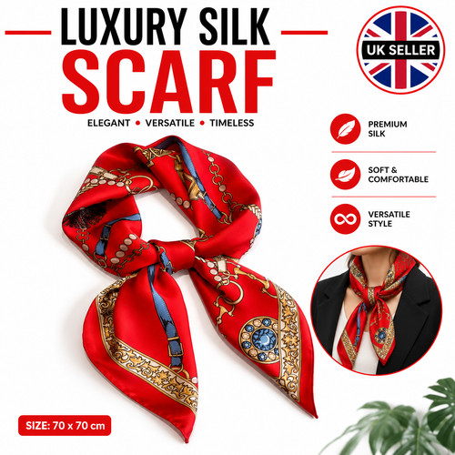 Women 70x70cm silk scarf - silk,