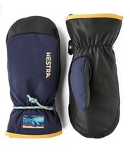Hestra Wakayama Kids Mittens (Navy) Size 5 Junior Unisex Winter Gloves