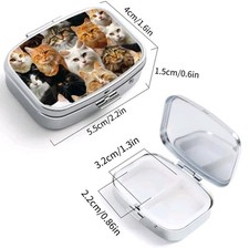 Cat pill box medicine Trinket