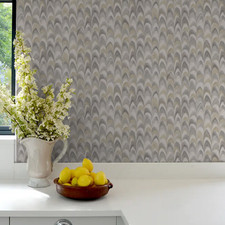Grey Gold Geometric Wallpaper