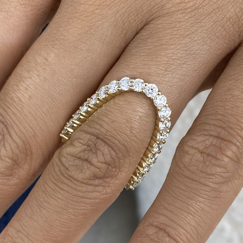 2ct round band ring - 1.2ct, yellow