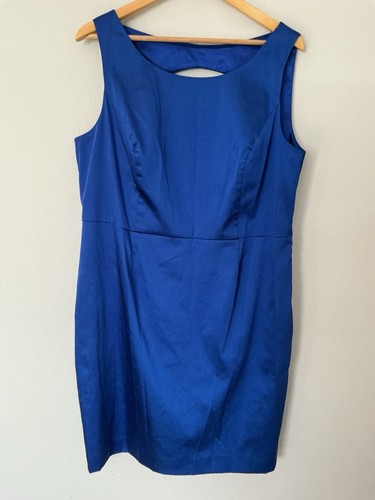Berkertex blue satin dress - blue,