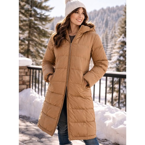 Down filled long puffer jacket - down,