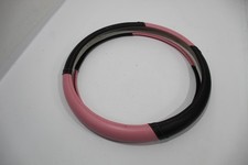 Audi Steering Wheel Cover Black and Pink Perforated