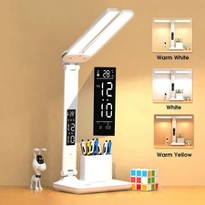 LED Reading Desk Lamp Double-Head Foldable Table Night Light Dimmable 3Color