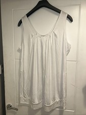 Ladies White Ruffled Vest Size