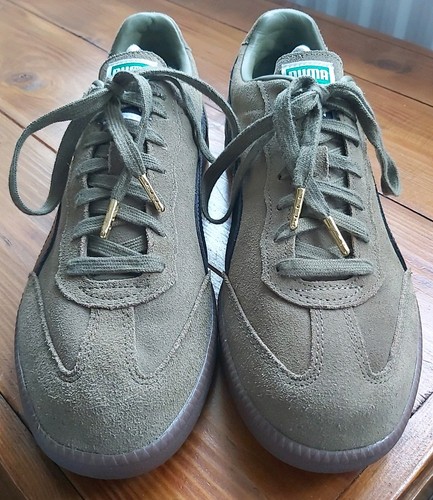 Puma liga suede khaki green - suede,