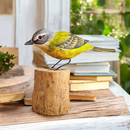 Hand carved bird log - bird,