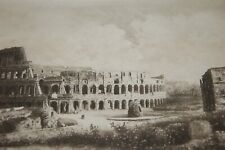 1890. COLOSSEUM. LE COLYSEE. LUCIEN GAUTIER. ETCHING. ROME.