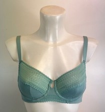 Ladies New Ex M&S  Aqua Underwired Cotton Rich Bra Sizes 32A - 42DD