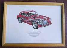 Aston Martin DB2 Cutaway Illustration Framed John Lawson Art Classic Car