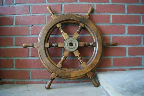 Ship wheel wooden - 18'',