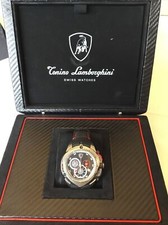TONINO LAMBORGHINI 7800/7806 GENTS SHIELD WATCH GENUINE ITEM.