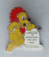 Lions Club Of Castle Point Souvenir Enamel Pin Badge.   PB6-1099