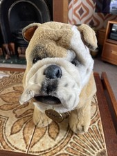 vintage large chunky British bulldog classique by dakin 1998 Soft Toy Plush