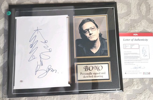 Bono signed hand drawn - signed,