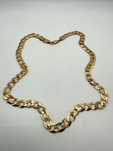 9ct heavy flat curb chain - 9ct,