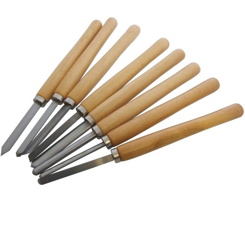 8pc wood lathe chisels - wood, set