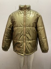 United Colours Of Benetton Gold Bomber Puffa Jacket Coat Benetton Size XL